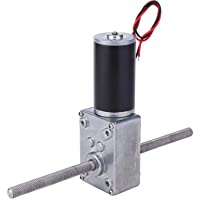 Motor de Engranaje Helicoidal- DC 12V Eje de Doble Salida M8 Doble Rosca Derecha Motor de Reducción de Velocidad Del…